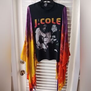 Upcycled J. Cole Graphic Tshirt/ Poncho Top